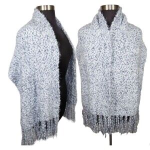 Simply Noelle Sequin Chalet Collection Blue Soft Cozy Plush Wrap Scarf